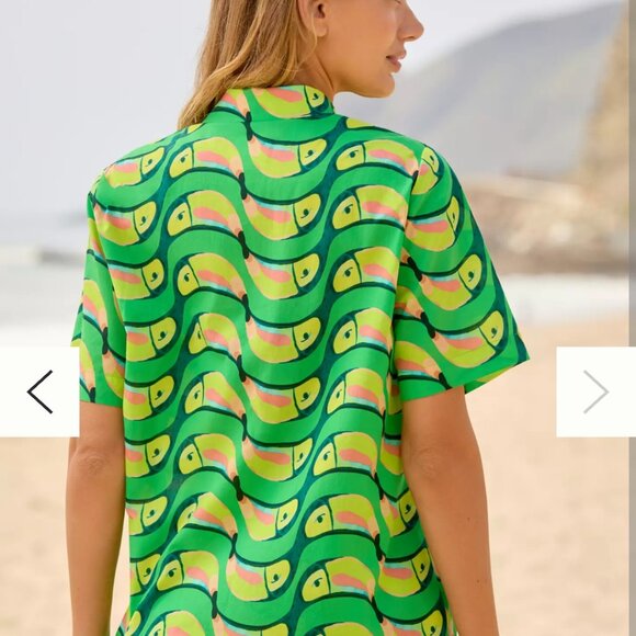 Farm Rio x Anthropologie Tucabacana Oversized Buttondown Shirt - Picture 3 of 10